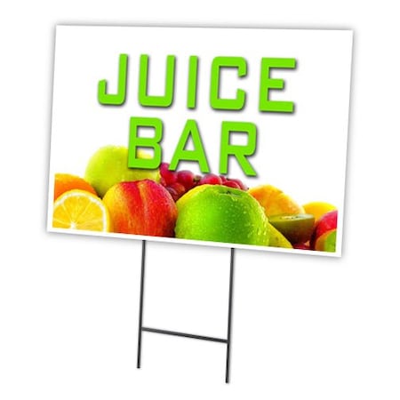 Juice Bar Yard Sign & Stake Outdoor Plastic Coroplast Window